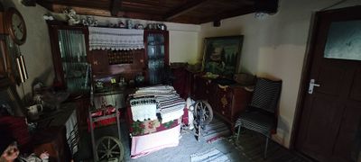 Inside the house-museum, with period furniture and objects