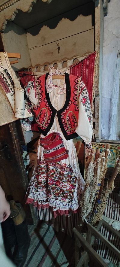 A traditional folk costume, on display in the house-museum