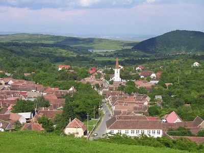 A panoramic view over Sibiel village